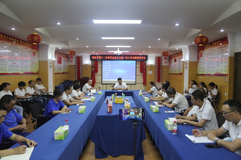 藥都制藥集團(tuán)股份有限公司組織學(xué)習(xí)保定市第十二次黨代會(huì)、第十六屆人代會(huì)一次會(huì)議精神的會(huì)議